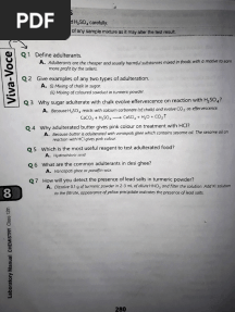 Viva Questions Adulteration