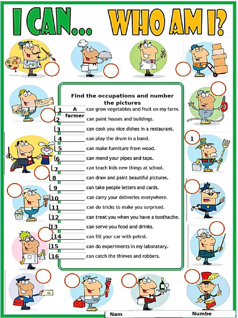 Find The Occupations | PDF