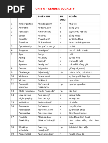 Unit 6 - Gender Equality
