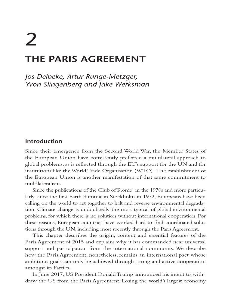 Overview of the Paris Agreement | PDF | United Nations Framework ...