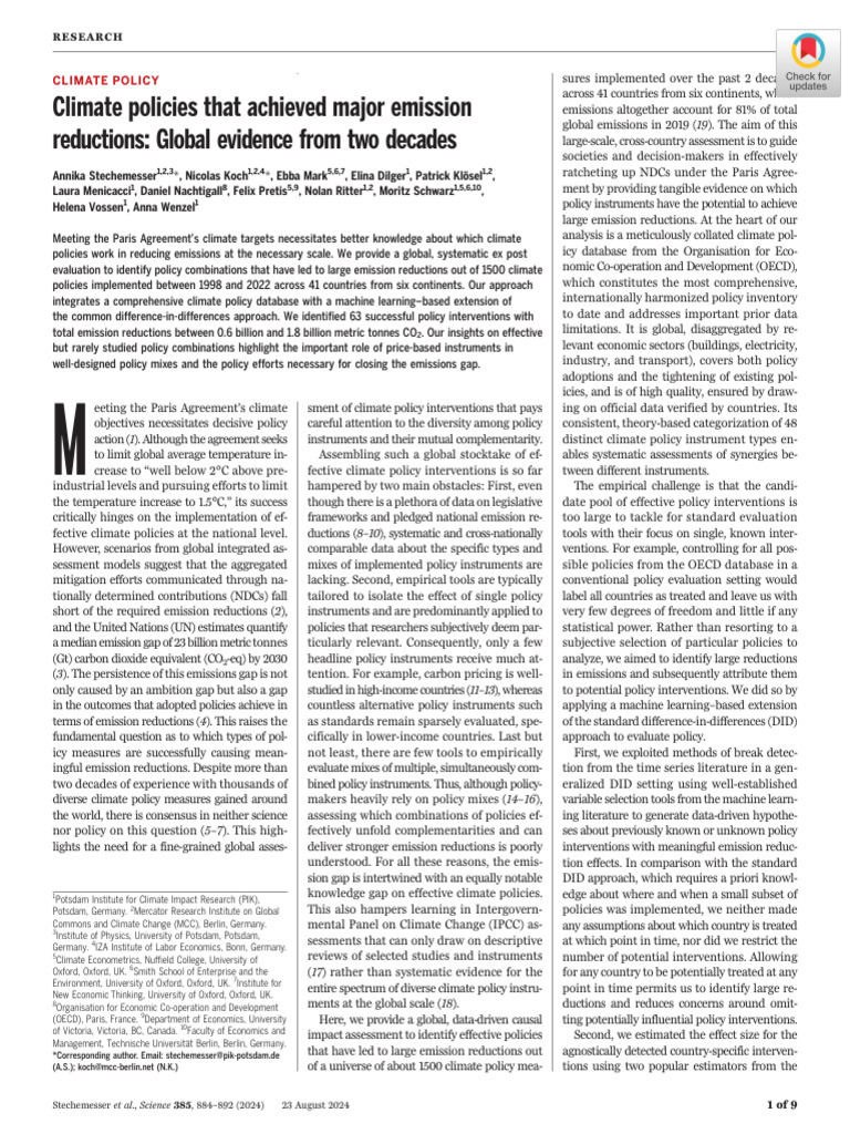 Science Adl6547 | PDF | Policy | Politics Of Climate Change