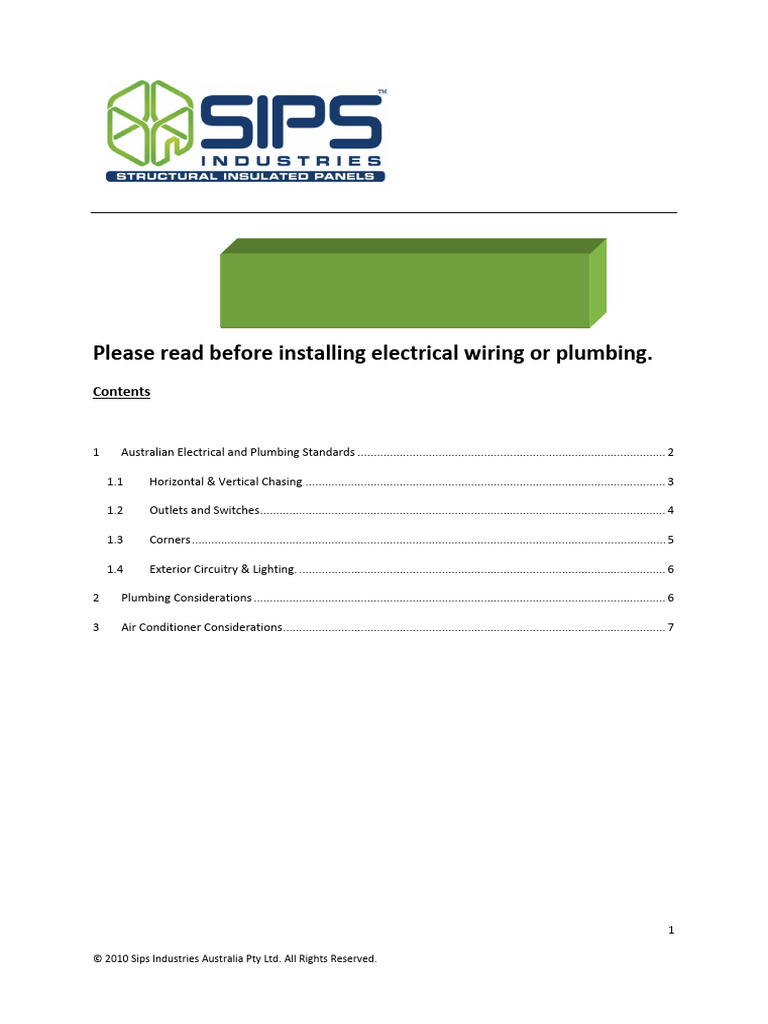 SIPs Panel Chasing Installation Guide | PDF | Duct (Flow) | Air ...
