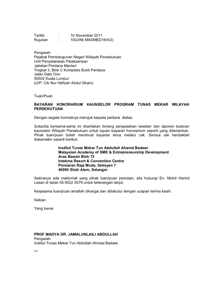 Contoh Cover Letter  PDF