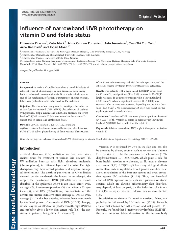 Cicarma 2009 | PDF | Vitamin D | Ultraviolet
