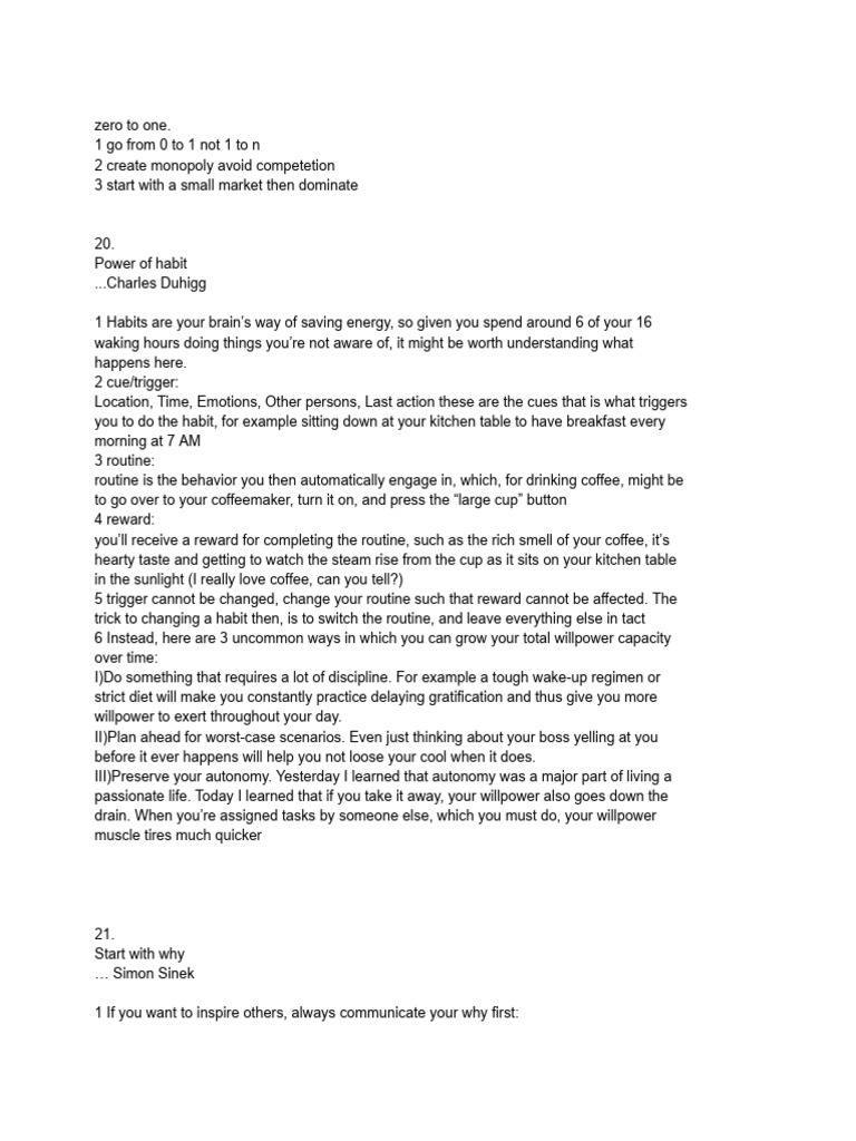 Zero to one pdf habits disciplines
