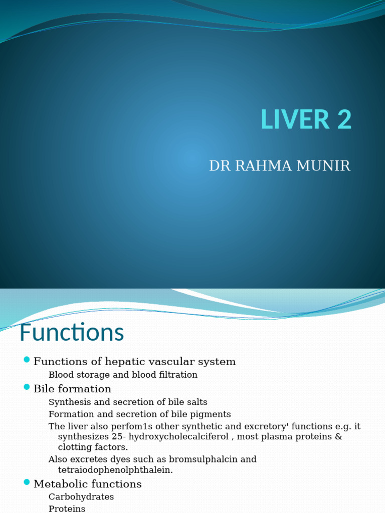 Liver Function and Disease Overview | PDF | Hepatitis | Liver