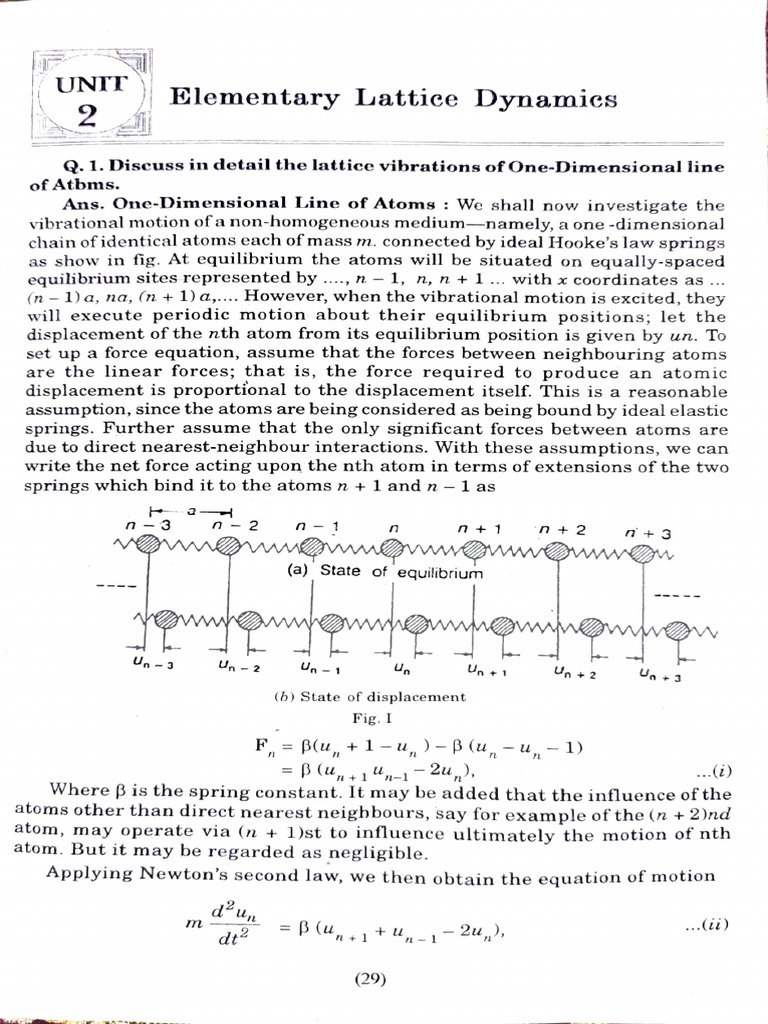 Physics: Lattice Dynamics Basics | PDF | Force | Waves