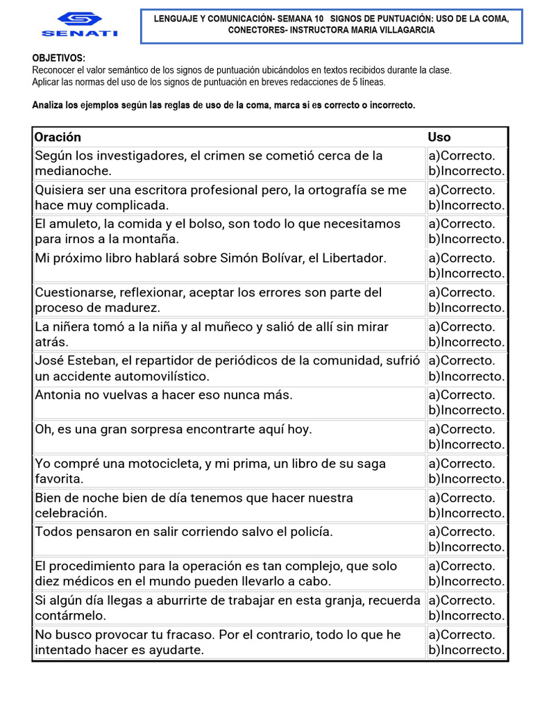 Reglas del Uso de la Coma y Punto y Coma | PDF