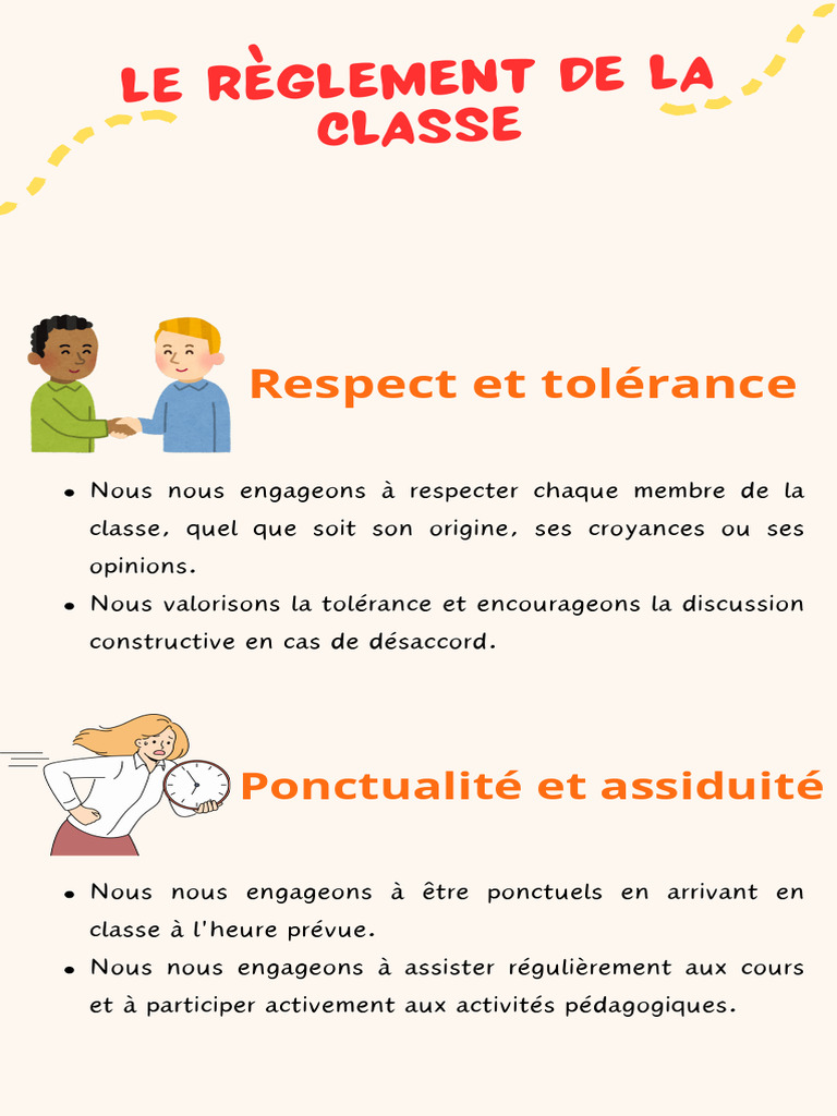 Règlement de la Classe : Respect et Engagement | PDF