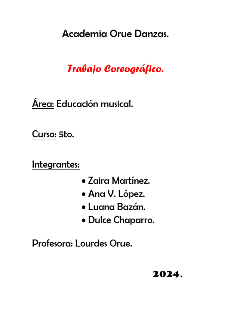 Academia Orue Danzas | PDF