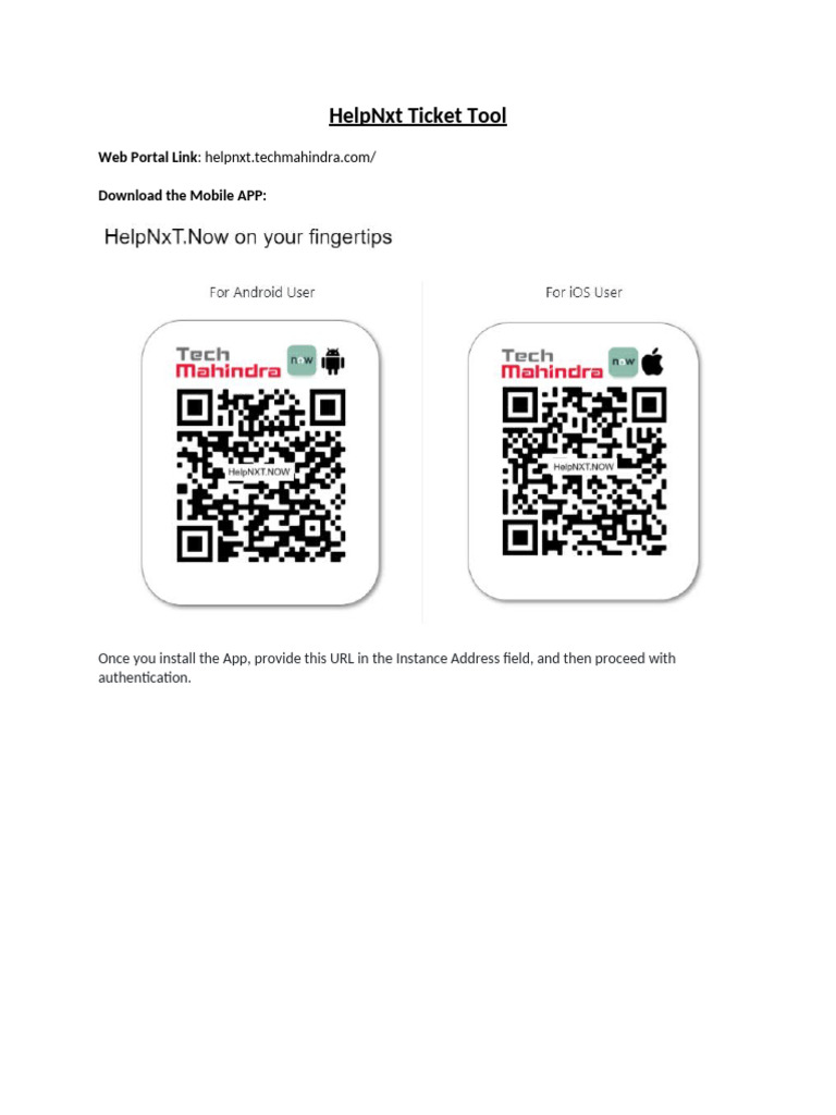 Tech Mahindra HelpNxt Ticket Tool | PDF