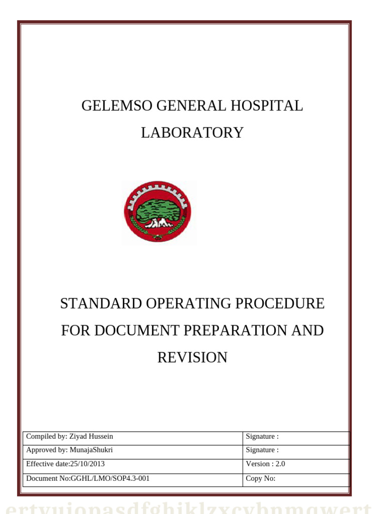 SOP4.3-001 Procedure For Document Preparation and Revision | PDF ...