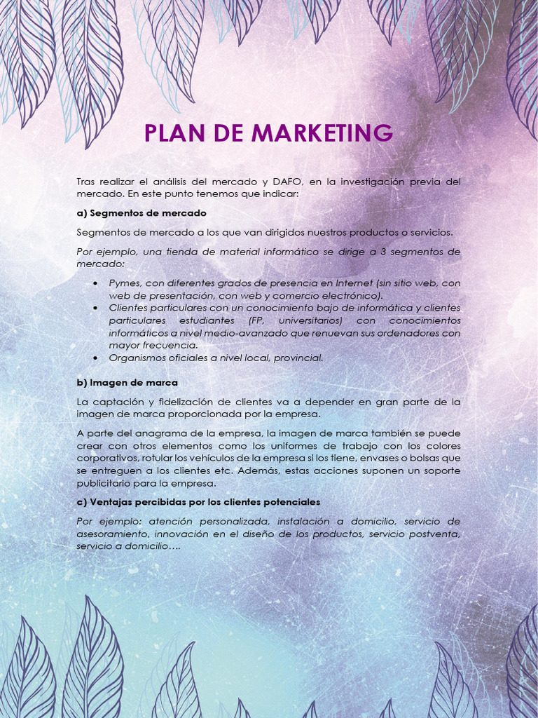 FASE 5. Plan de Marketing | PDF | Business | Marketing