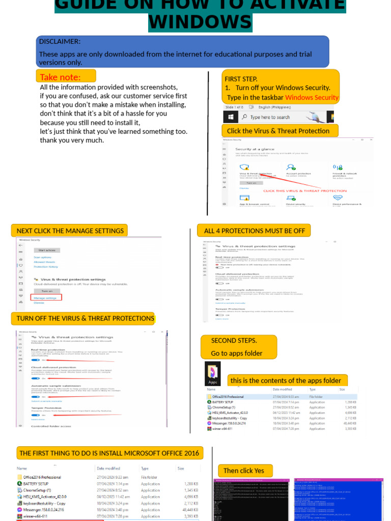 How to Activate Windows and Office 2016 | PDF | Microsoft Windows ...