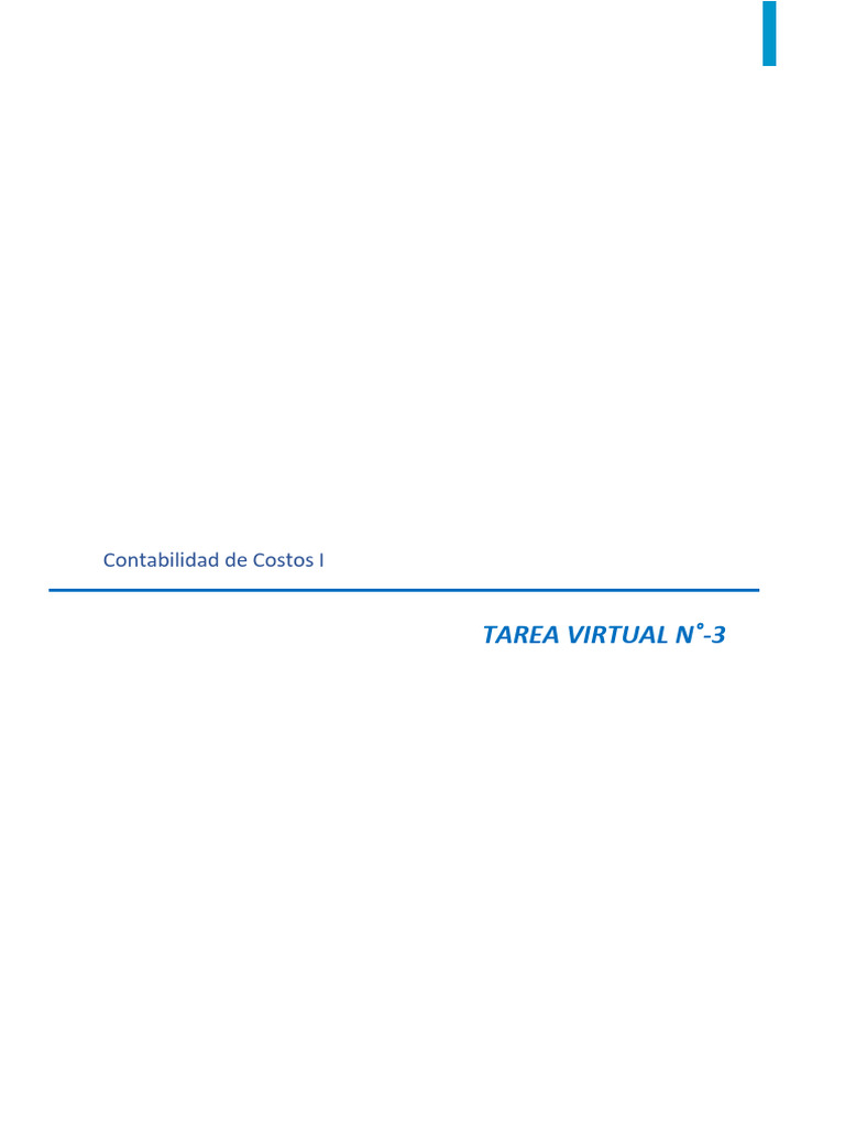 Tarea N. 3 Contabilidad de Costos | PDF | Economias | Negocios económicos