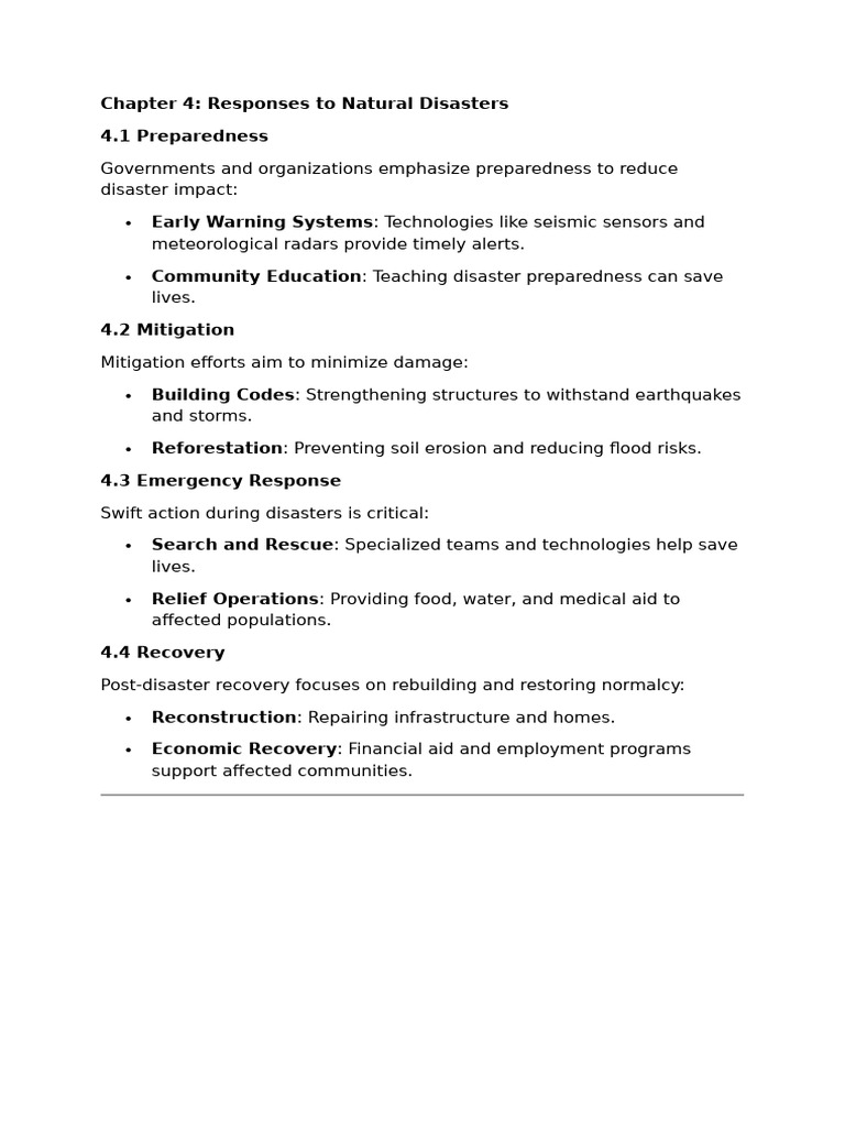 Natural Disaster Response Strategies | PDF
