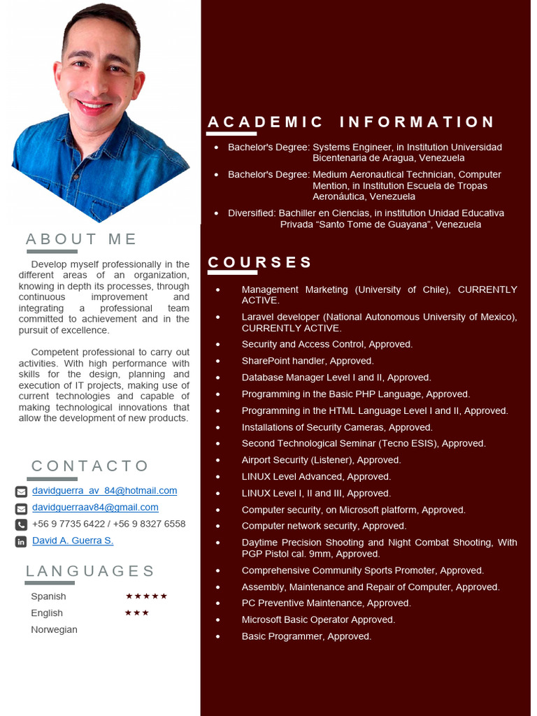 CV David Guerra en | PDF | Computing | Software