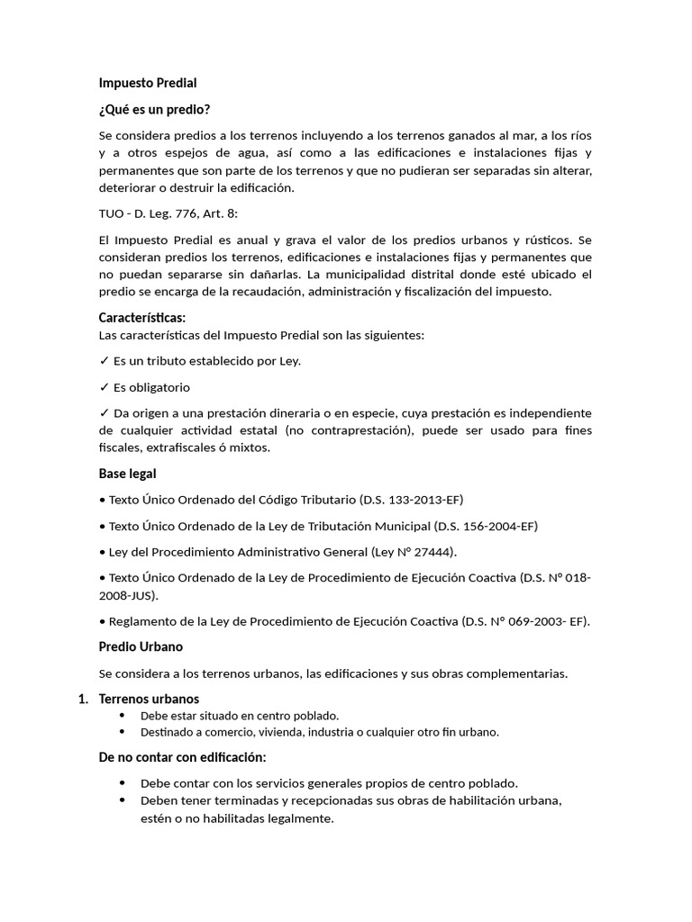 Guía Completa del Impuesto Predial | PDF | Impuestos | Economias