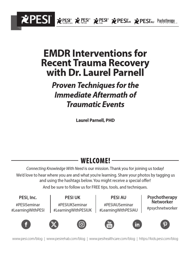EMDR Techniques for Trauma Recovery | PDF | Eye Movement ...