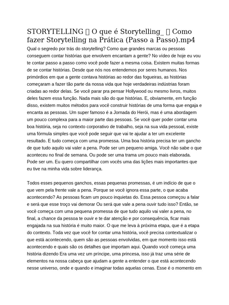 Guia Prático de Storytelling Eficaz | PDF