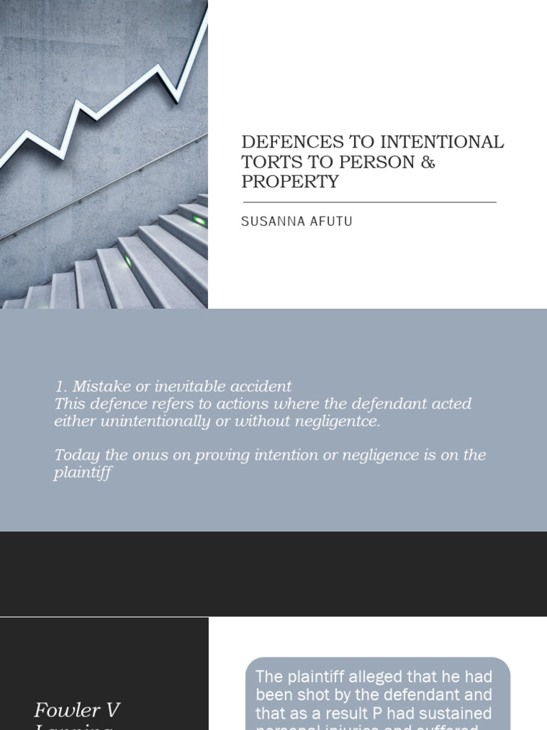 Defences To Intentional Torts To Person & Property | PDF | Trespass ...