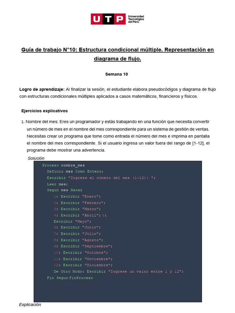 Algoritmo Semana10 | PDF | Algoritmos | Programa de computadora