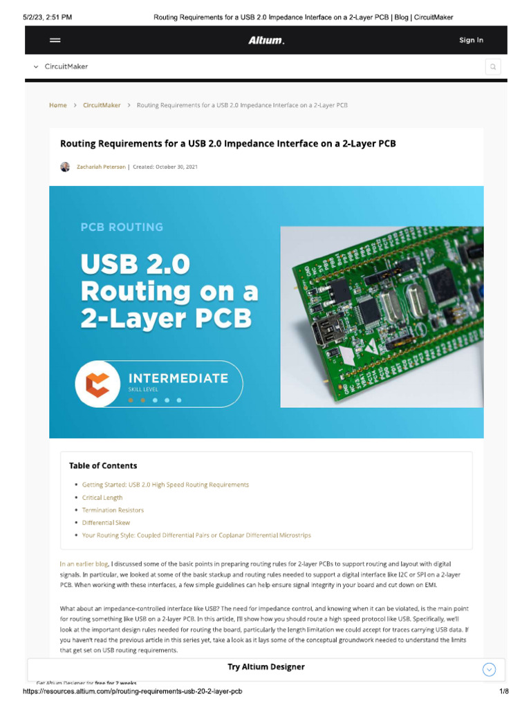 USB2.0 HS Layout Guide | PDF