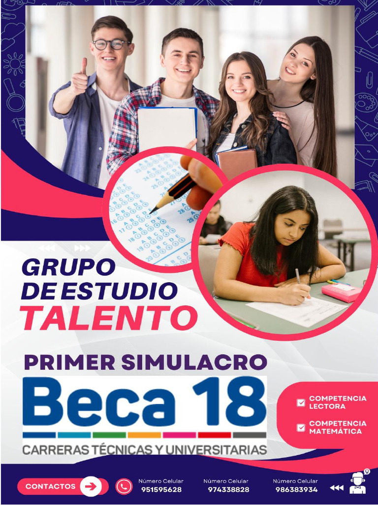 1er Simulacro - Beca 18 - GE TALENTO | PDF | Diabetes | Inteligencia ...