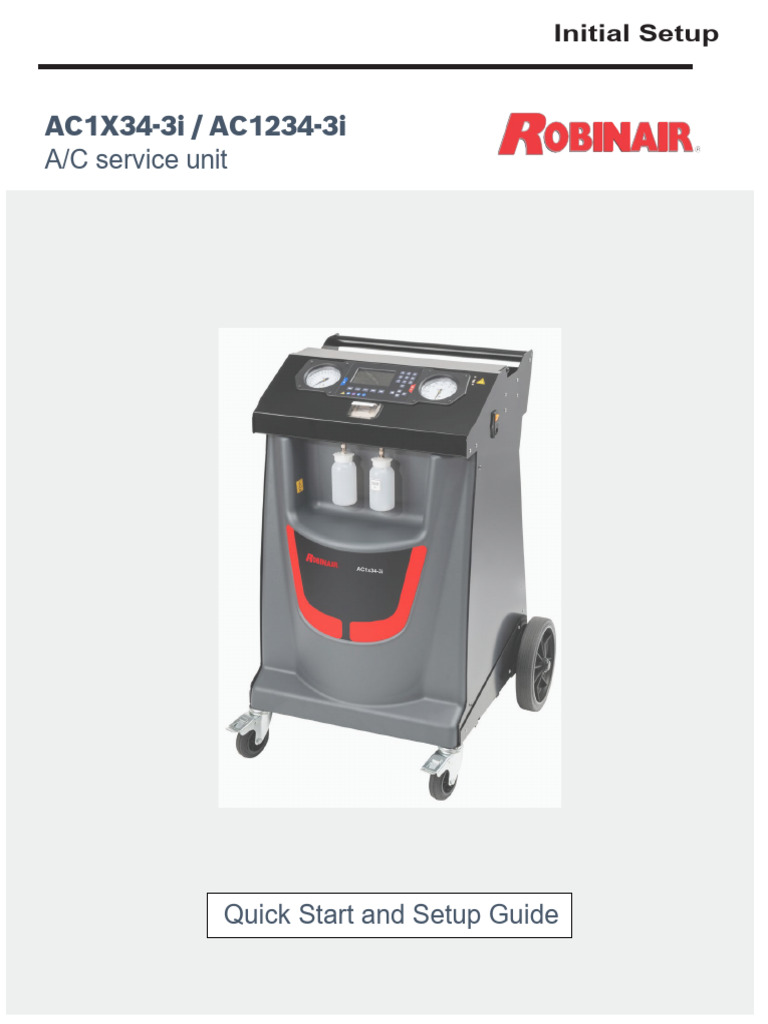 AC Service Unit Initial Setup Guide | PDF | Manufactured Goods