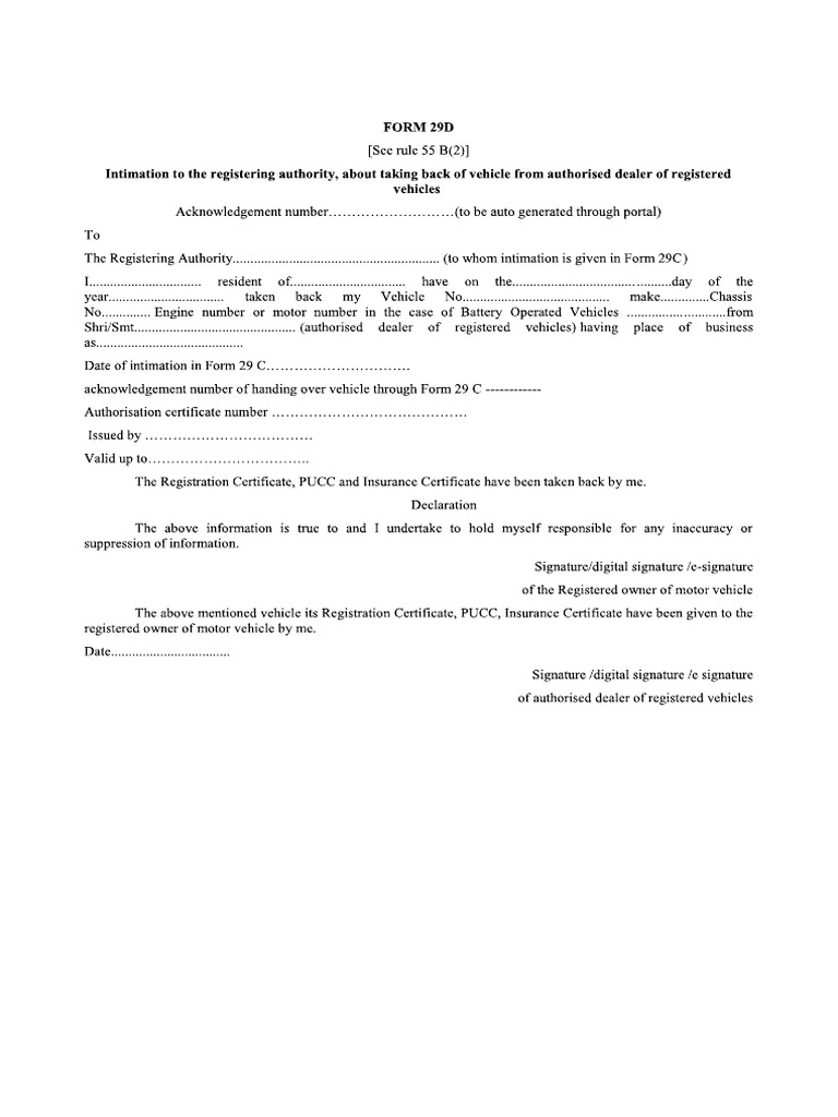 Form 29D | PDF