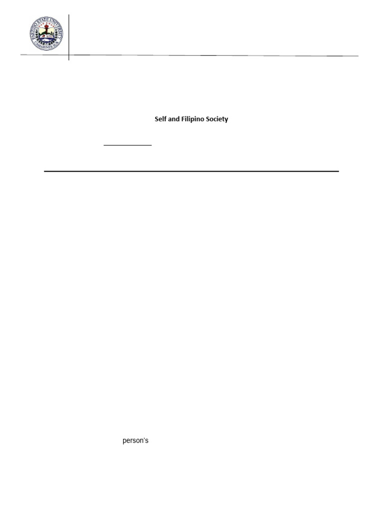 NSTP Common Module 7 - Self and Filipino Society | PDF | Self Awareness ...