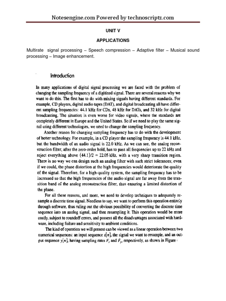 Unit5 DSP It | PDF