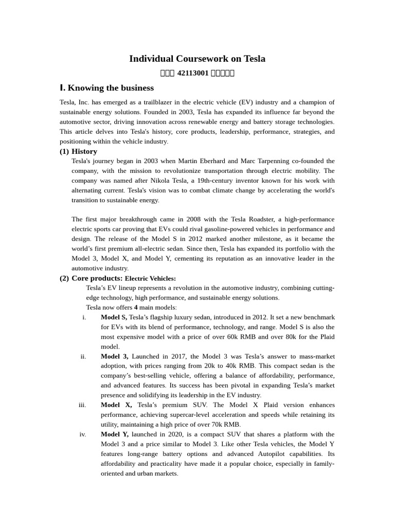Tesla Financial Performance Analysis 2023 | PDF | Price–Earnings Ratio ...