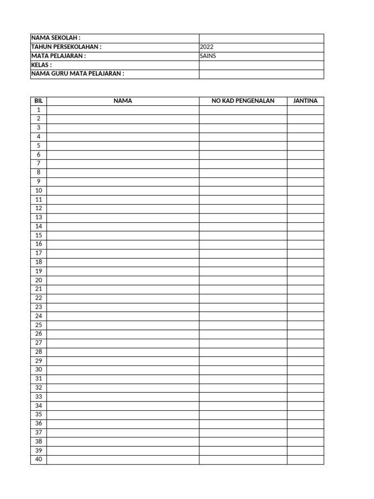 Rekod Transit PBD Sains Tingkatan 1-2 | PDF