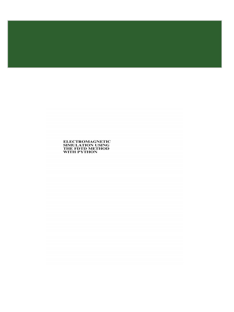 Ebooks File Electromagnetic Simulation Using The FDTD Method With ...