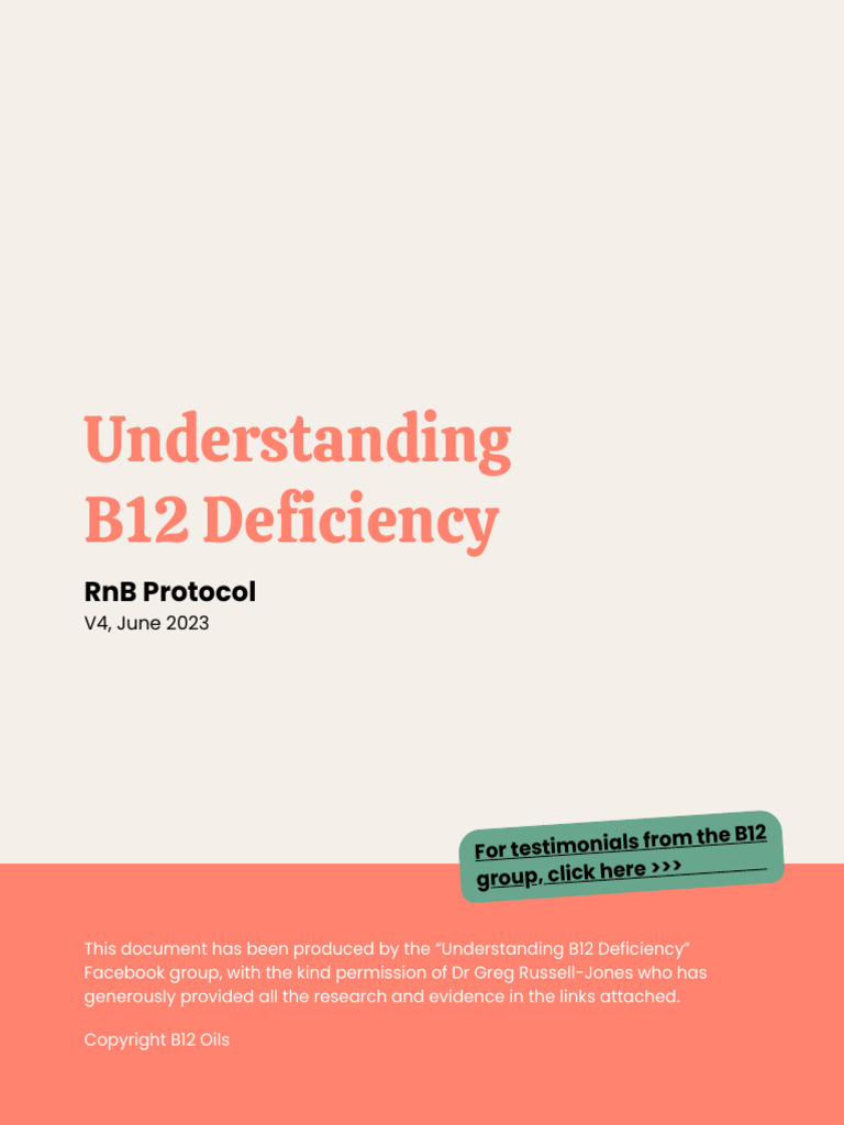 B12 Protocol | PDF | Vitamin B12 | Vitamin