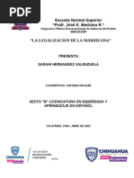 Legalizacion de La Marihuana