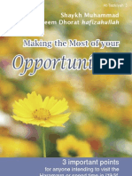 Opportunities: Making The Most of Your