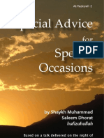 Special Advice Special Occasions: by Shaykh Muhammad Saleem Dhorat