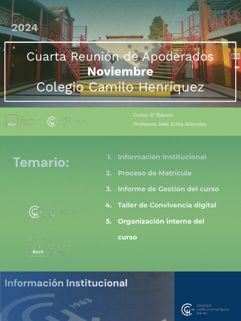 Reunión de Apoderados 6° Básico 2024 | PDF