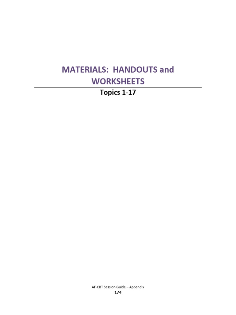 3rd Ed English Handouts en Us | PDF | Breathing | Thought