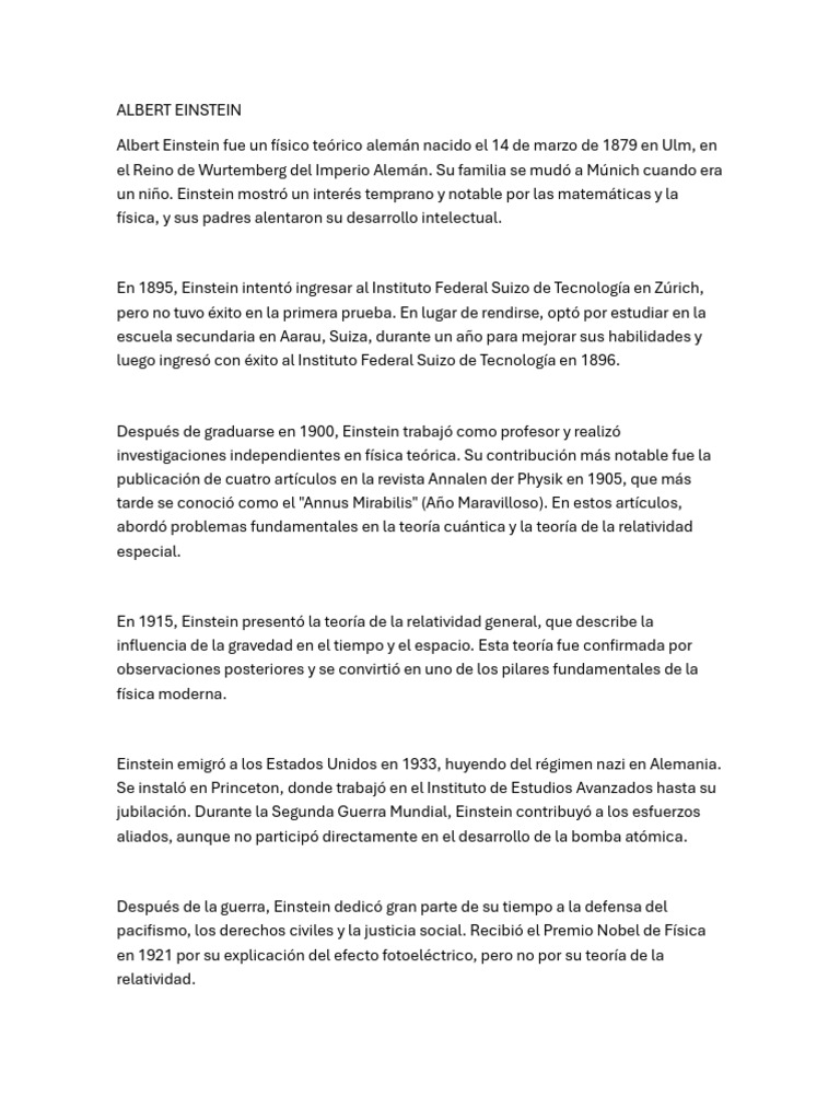Albert Einstein | PDF