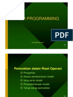 Model Riset Operasi Linier Programming