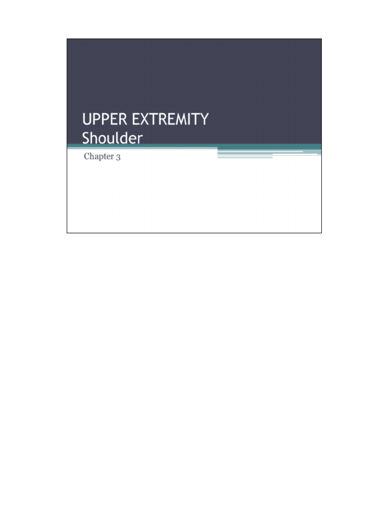 Pas516 Shoulder Notes | PDF | Shoulder | Musculoskeletal System