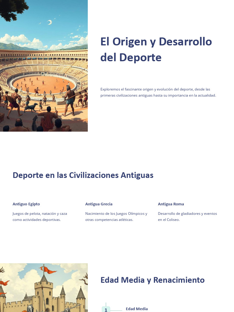 El Origen y Desarrollo Del Deporte | PDF