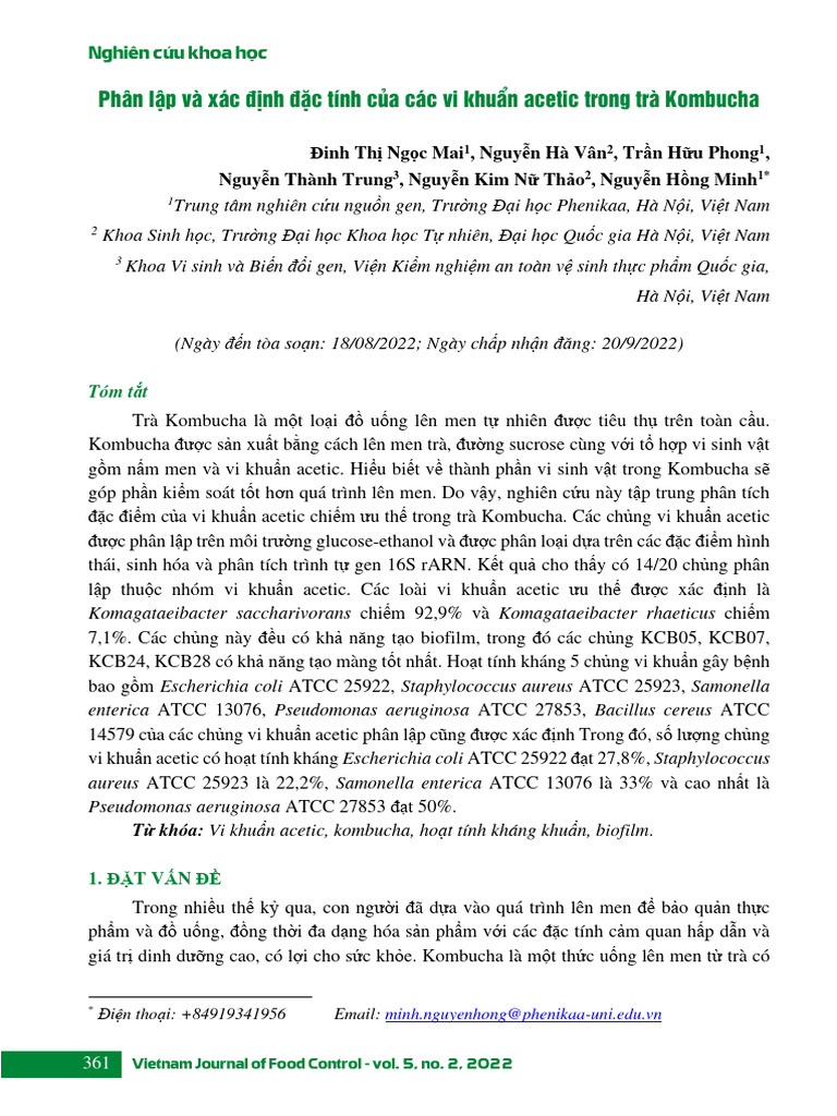 Isolation and Characterization of Dominant Acetic Acid Bacteria ...