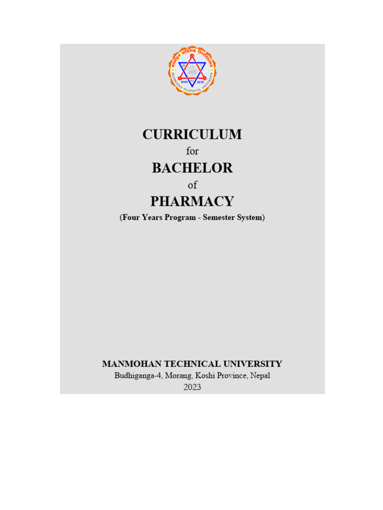 B. Pharm Curriculum Overview 2023 | PDF | Pharmacist | Pharmacy