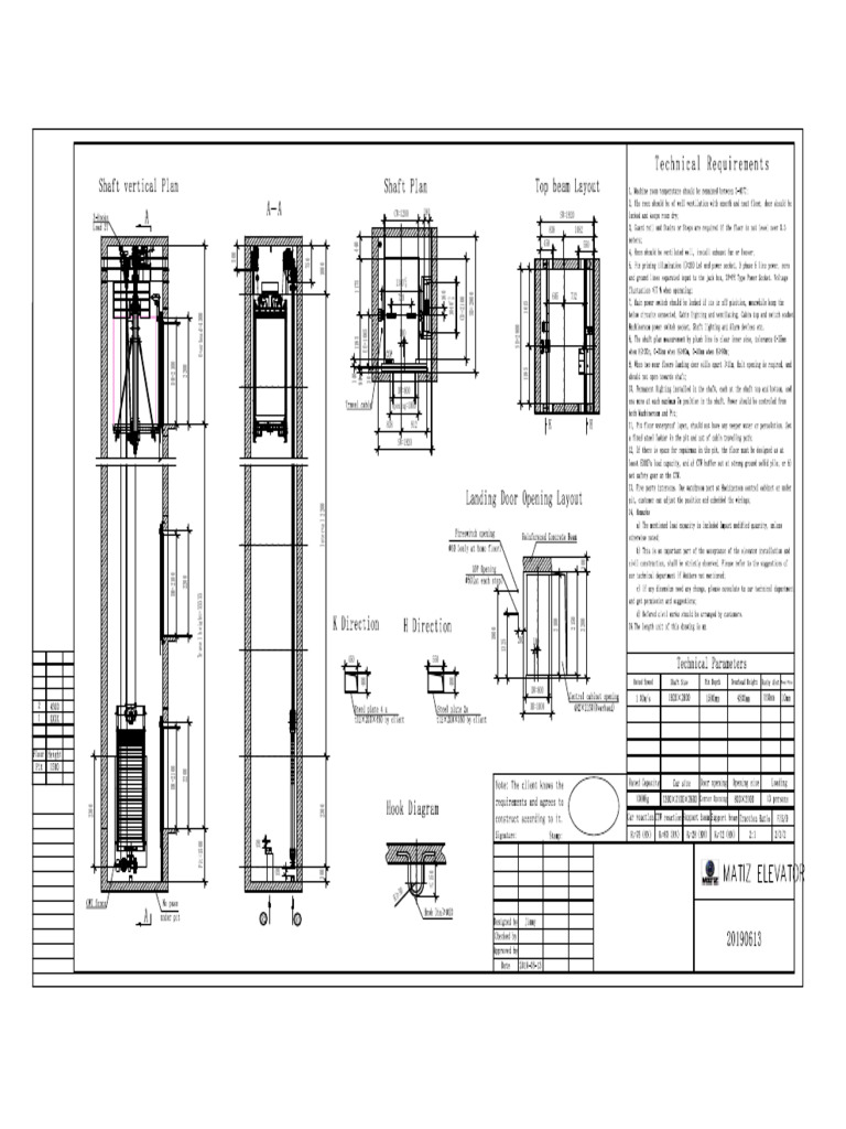 Elevator Installation Technical Specifications | PDF | Manufactured ...