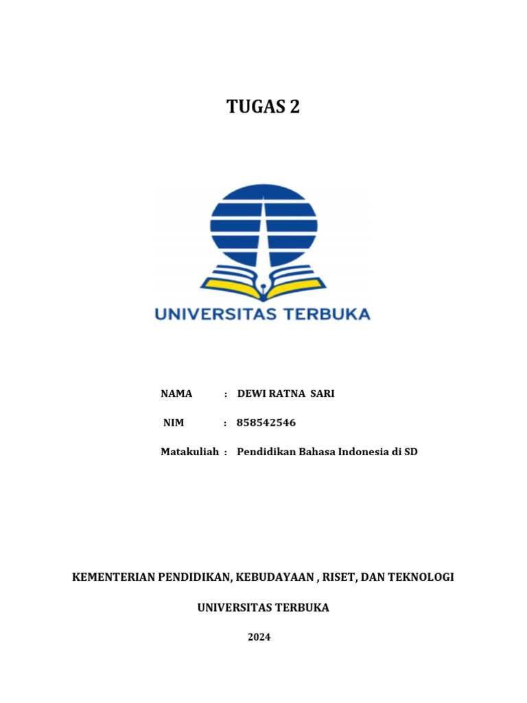 TUGAS 2 BAHASA INDONESIA | PDF