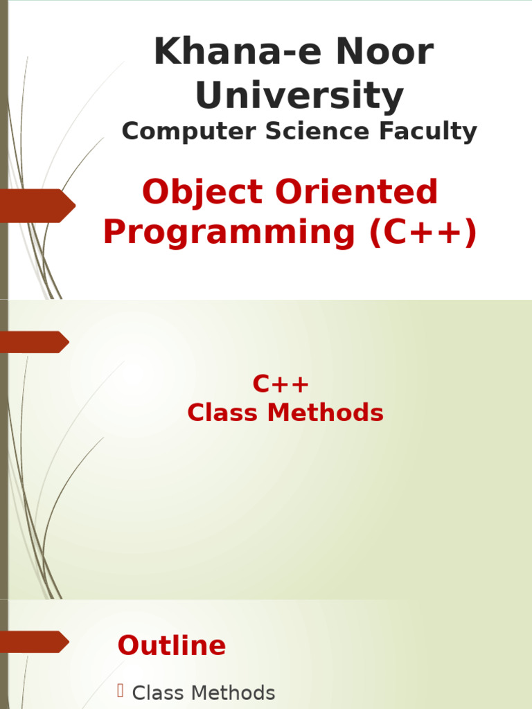 2. Methods in C++ | PDF